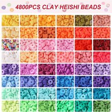 5000 Piezas 48 Colores Diy Suave Arcilla De Rebanadas De Cerámica Conjunto, Perlas Falsas Para Hacer Joyas, Conjunto De Producción De Pulseras Y Collares