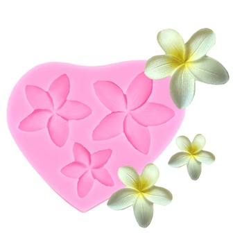 鸡蛋花硅胶模具 热带植物模具 DIY 工艺工具 粘土模具