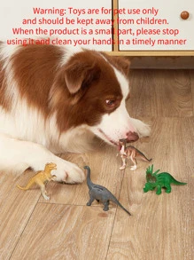 4pcs Cartoon Dinosaur Design Pet Chew Toy - Multicolor - View 5