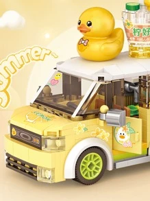 LOZ Vàng Con vịt Ô tô/xe hơi Kawaii Phim hoạt hình dễ thương Mini Ô tô/xe hơi Mini Mô-đun xây dựng Cho máy tính để bàn Đồ trang trí Giáng sinh Halloween Quà sinh nhật Đến Cải thiện Khả năng - Màu be - Xem 3