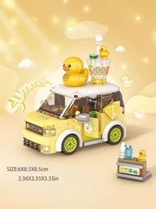 LOZ Vàng Con vịt Ô tô/xe hơi Kawaii Phim hoạt hình dễ thương Mini Ô tô/xe hơi Mini Mô-đun xây dựng Cho máy tính để bàn Đồ trang trí Giáng sinh Halloween Quà sinh nhật Đến Cải thiện Khả năng - Màu be - Xem 2