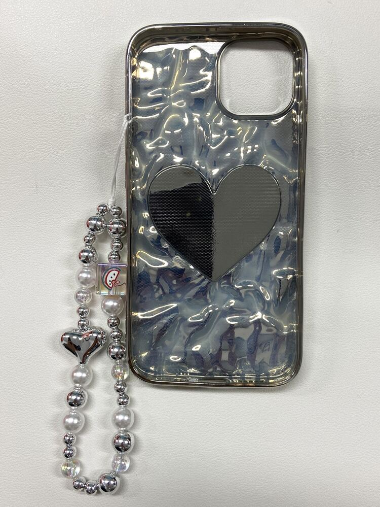 電気メッキかわいい朝食をテーマにした犬の頭のデザイン電話ケース、ストラップ付き、iPhone 11/12/13シリーズ対応女性用