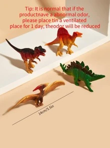 4pcs Cartoon Dinosaur Design Pet Chew Toy - Multicolor - View 6