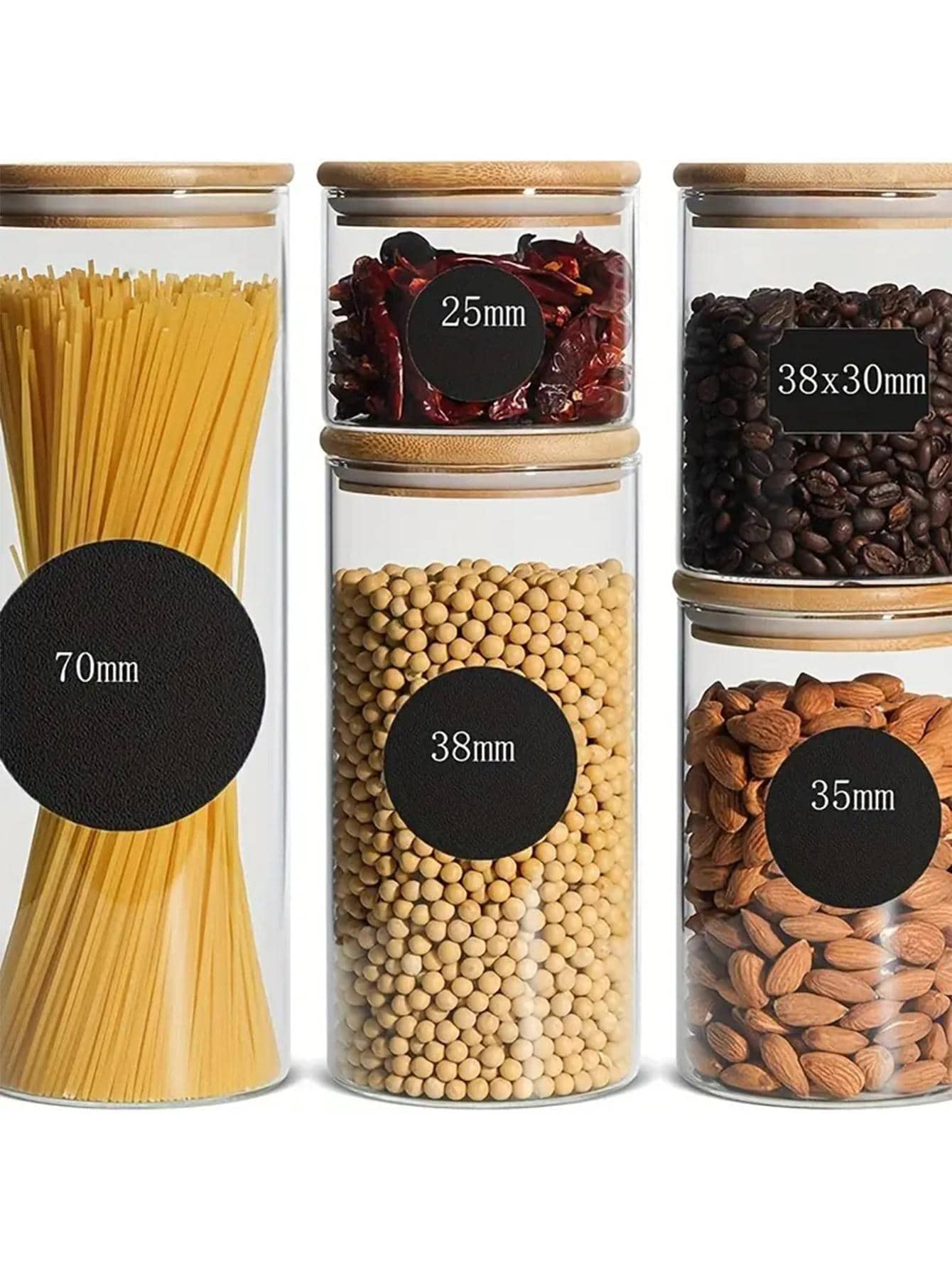 200Pcs/Set 10 Sheets Premium Chalkboard Labels, Chalkboard Jar Labels