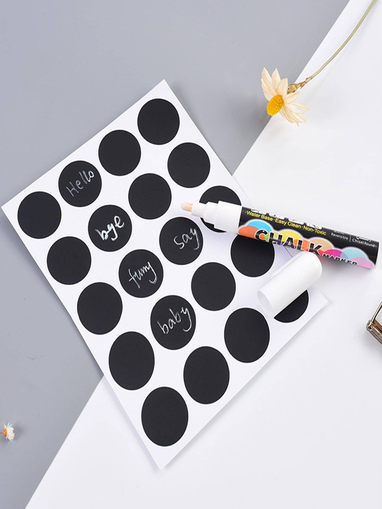 200Pcs/Set 10 Sheets Premium Chalkboard Labels, Chalkboard Jar Labels