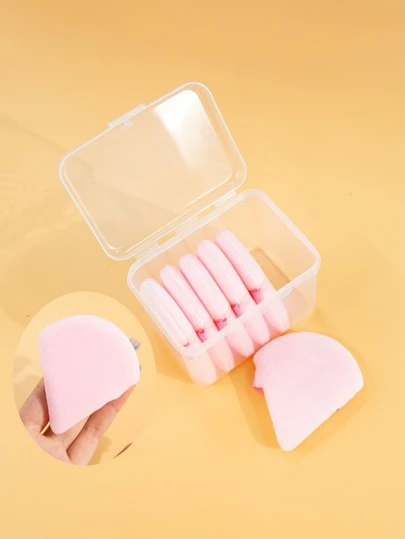 SEPROFE Set de 6 esponjas de maquillaje de gran tamaño con forma de triángulo de 70x65mm para polvo suelto y fijación, de doble uso en húmedo o seco, con caja, color rosa, maquillaje, barato, decoración de habitación, tocador, viaje, dormitorio, accesorios de maquillaje, borla, difuminador de maquillaje, borla de polvo, esponja de maquillaje, barato, relleno de calcetines, maquillaje, herramientas de maquillaje, cosas baratas, regalos, regalos para mujeres, regalos de Navidad, sorteos, viaje, cosas baratas, artículos esenciales de viaje