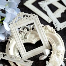 10Pcs Openwork Embossed Vintage Frame Collage Card Diy Material Paper Retro Arts Handbook Decorative Label Junk Journal Planner, School Supplies, Back To School - Multicolor - View 4