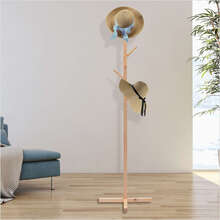 衣帽架支架 8 个坚固挂钩 帽子袋雨伞挂架 独立式万圣节装饰品 万圣节服装 秋季装饰 节日装饰 - 棕色 - 查看 3