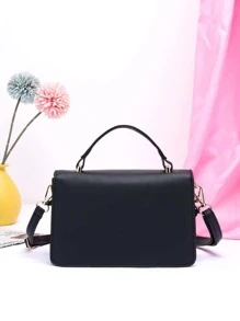 حقيبة مربعة ميني فلز و ديكور سلسلة الموضة رفرف مقبض عالي