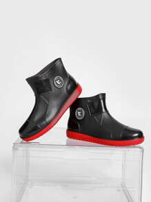 男士時尚雨鞋適用於戶外運動,垂釣,和合適的適用於四,帶高跟鞋和大尺寸可用 - 紅色 - 查看 5