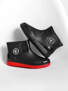 男士時尚雨鞋適用於戶外運動,垂釣,和合適的適用於四,帶高跟鞋和大尺寸可用 - 紅色 - 查看 10