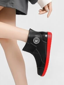 男士時尚雨鞋適用於戶外運動,垂釣,和合適的適用於四,帶高跟鞋和大尺寸可用 - 紅色 - 查看 2