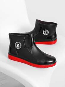 男士時尚雨鞋適用於戶外運動,垂釣,和合適的適用於四,帶高跟鞋和大尺寸可用 - 紅色 - 查看 6