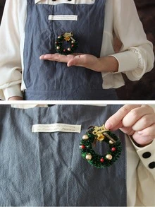 1pc Christmas Mini Wreath House Decoration For Cake Micro Landscape - Multicolor - View 6
