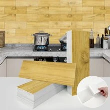 9 pezzi/set superficie glassato staccabile Adesivi da muro , spesso antiscivolo impermeabile autoadesivo carta per cucina e bagno Decorazioni