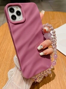 Solid Phone Case With Lanyard - Purple - View 2