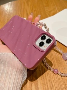 Solid Phone Case With Lanyard - Purple - View 3