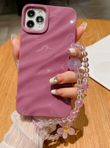 Solid Phone Case With Lanyard - Purple - View 1