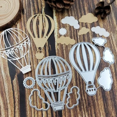 2pcs/set Hot Balloon Cutting Dies for Scrapbooking, DIY Handmade Album Craft Stencil