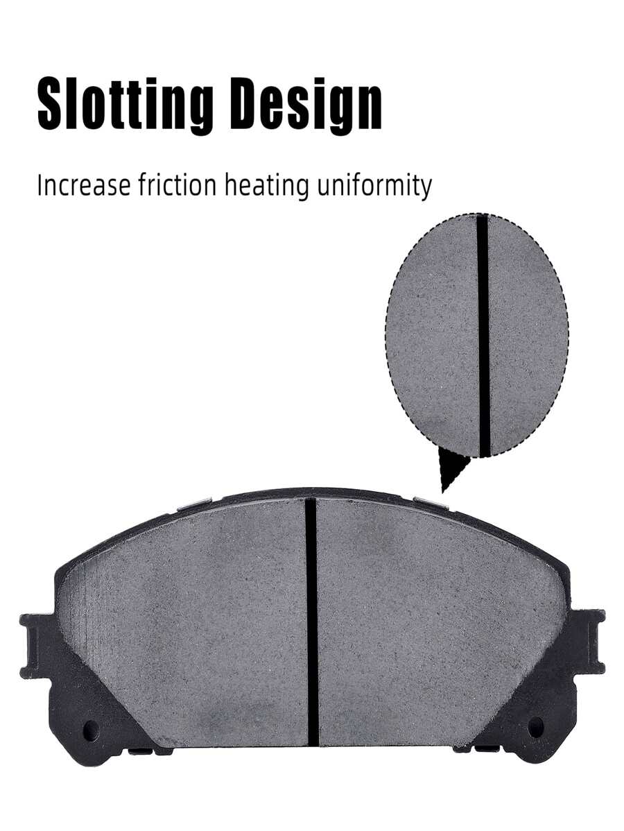 Brake Pads, 4Pcs Premium Ceramic Front Disc Brake Pads Compatible with