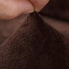 Velvet Futon Slipcovers Stretch Folding Sofa Bed Cover with Elastic Bottom - 咖啡棕 - 查看 8