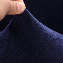 Velvet Futon Slipcovers Stretch Folding Sofa Bed Cover with Elastic Bottom - Navy Blue - View 8