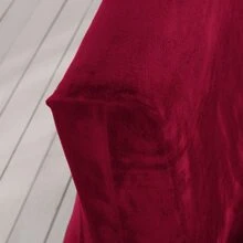 Velvet Futon Slipcovers Stretch Folding Sofa Bed Cover with Elastic Bottom - 酒紅色 - 查看 5