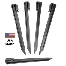 Black Anchor Edging Spikes Stakes Outdoor Landscape Garden Lawn Border - Schwarz - Übersicht 1