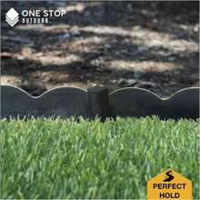 Black Anchor Edging Spikes Stakes Outdoor Landscape Garden Lawn Border - Schwarz - Übersicht 2