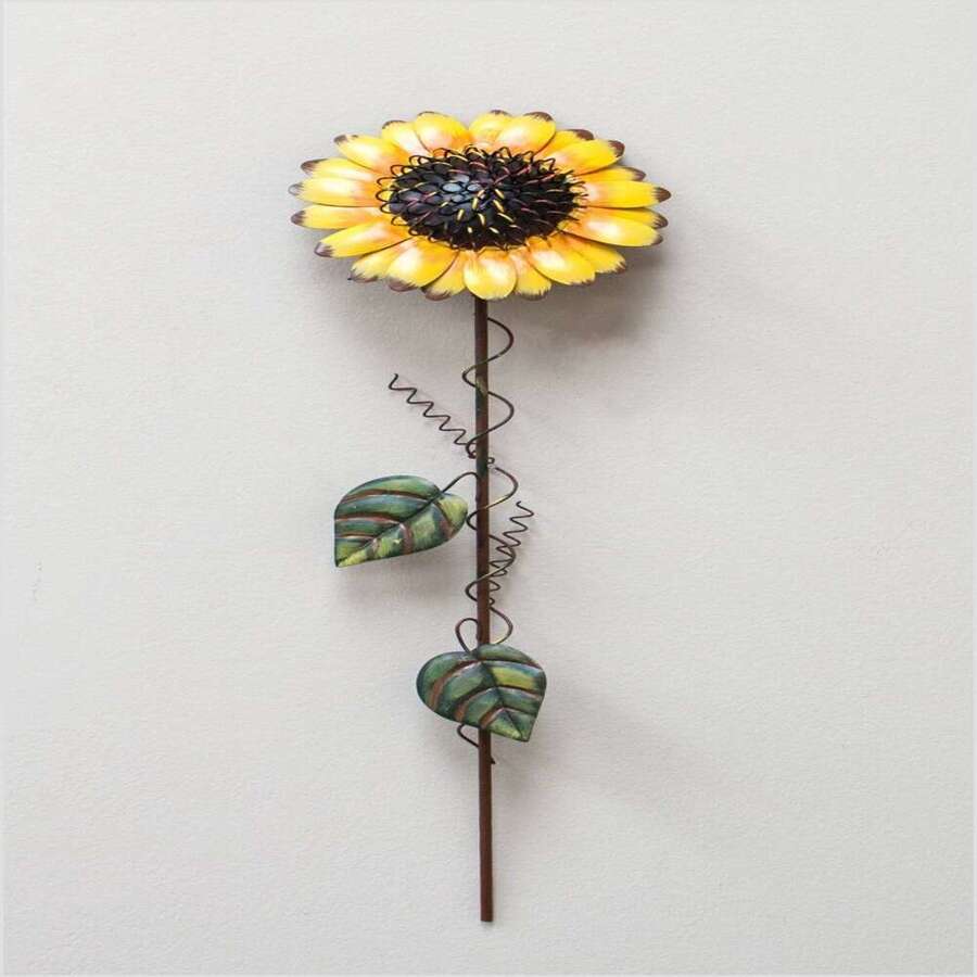 SuNFLlower Garden Iron Yard Stake DEcoor Outdoor Art Lawn DEcooration