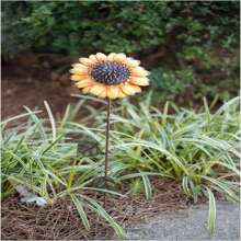 SuNFLlower Garden Iron Yard Stake DEcoor Outdoor Art Lawn DEcooration