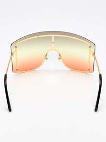 1pc Oversized Rimless Fashionable Y2k Futuristic Fashion Glasses Street Shades Beach Accessories Beach Accessories For Women Glasses Shades Basics Fall Winter Women Outfits Clothes Business Casual Gifts For Summer Beach Vacation,Outdoor,Travel - Multicolor - View 5