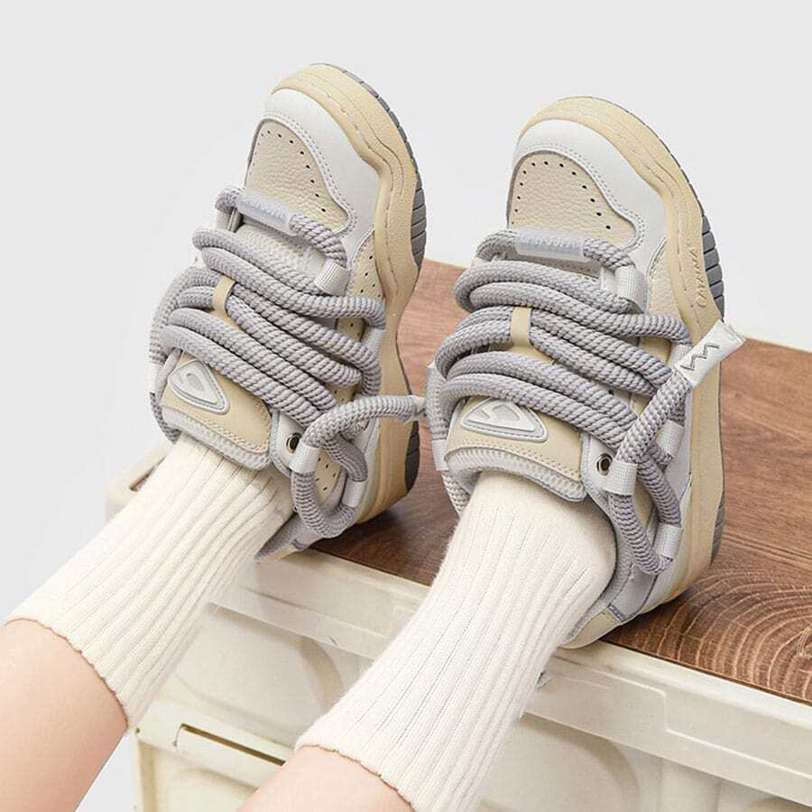 Zapatillas de deporte casual , de moda con cómodo transpirable adecuado para actividades al aire libre en verano - Beis - Ver 1