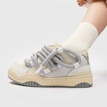 Zapatillas de deporte casual , de moda con cómodo transpirable adecuado para actividades al aire libre en verano - Beis - Ver 3