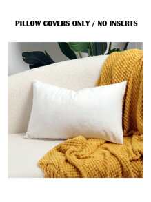 1 Màu Trắng Mờ Đệm Mà Không Cần Chất Độn, Hiện Đại Sợi Hóa Học Trang Trí Ném Gối Cho Phòng Khách Và Phòng Ngủ - trắng - Xem 7