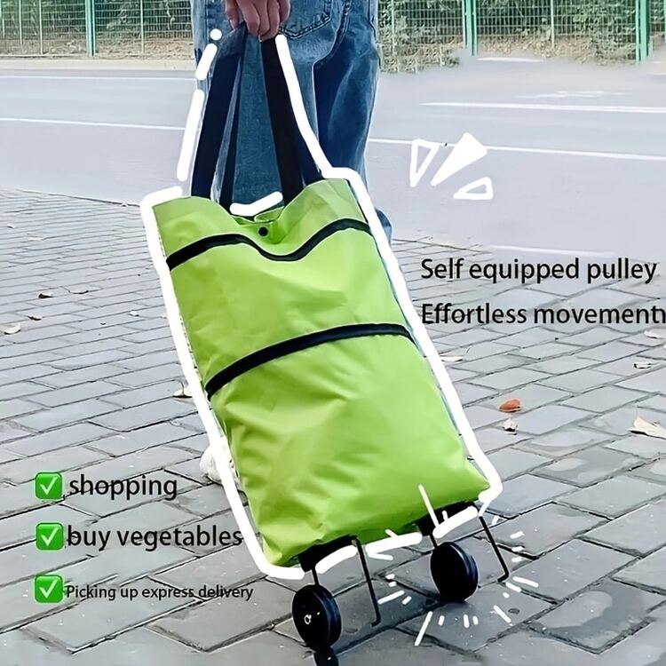 Convenient Shopping Cart For Groceries And Supermarket - Red - View 2