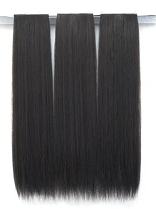 3入組女性發片,長款直筒隱形接髮夾,頭髮,隱藏&無痕