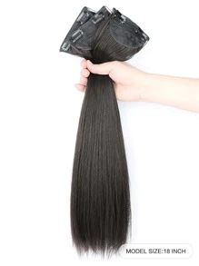 3入組女性發片,長款直筒隱形接髮夾,頭髮,隱藏&無痕