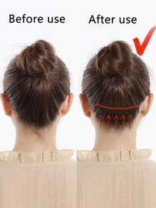 Bộ 4 dụng cụ tạo kiểu tóc hình sóng (Tặng kèm kẹp tóc ngẫu nhiên), phù hợp cho mọi mùa, dành cho nữ, tạo kiểu tóc, lược chải tóc, phụ kiện tóc cho tiệm cắt tóc, làm đẹp, du lịch, sản phẩm chăm sóc tóc, phụ kiện tóc, mùa hè, kỳ nghỉ, lễ hội, tiệc tùng. - màu đen - Xem 2