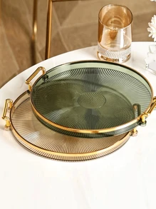 1 件带手柄不锈钢托盘、厨房、圣诞礼物 - 香檳色 - 查看 5