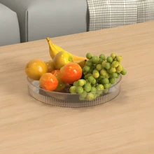 360° Rotation Plastic Storage Rack For Bathroom, Kitchen And Fruit & Vegetable Storage - White - View 3
