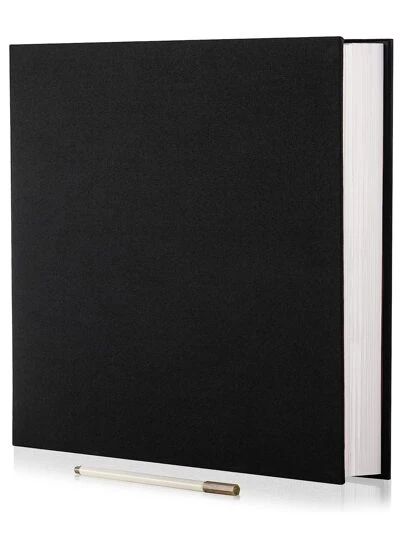 Gör-det-själv-album med självhäftande sidor, magnetisk scrapbook med linneomslag inklusive metallpenna och gör-det-själv-tillbehörsset, 40 sidor, längd 11x10,6 tum, för 3x5 4x6 5x7 6x8 8x10 8,5x11 11x10,6 foton tillbaka till skolan