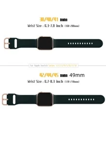 運動手錶錶帶，相容 38mm 40mm 41mm 42mm 44mm 45mm 49mm 中性款，柔軟矽膠錶帶，適用於 Series 9/8/7/6/5/4/3/2/1/SE/Ultra - 軍綠色 - 查看 4