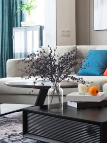 1pc/2pcs Artificial Halloween Pearl Fruit Tree - Fake Plant, Plastic Green Shrub For Home Garden, Halloween Floral To Add Atmosphere, Decor, DIY, Vase Filler Home Decor Room Decor Halloween Decor