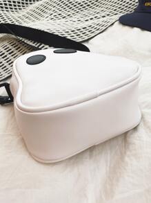 哥特式朋克搖滾鬼骷髏圖案斜挎包,流行新奇的單肩包,Y2K風格情侶零錢包適合派對,音樂節 - 白色 - 查看 6