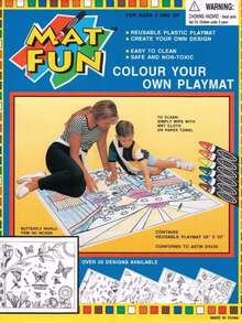 Reusable Coloring Mat For Girls - Butterfly World - Erases Crayons And Water-Based Markers - White - View 2