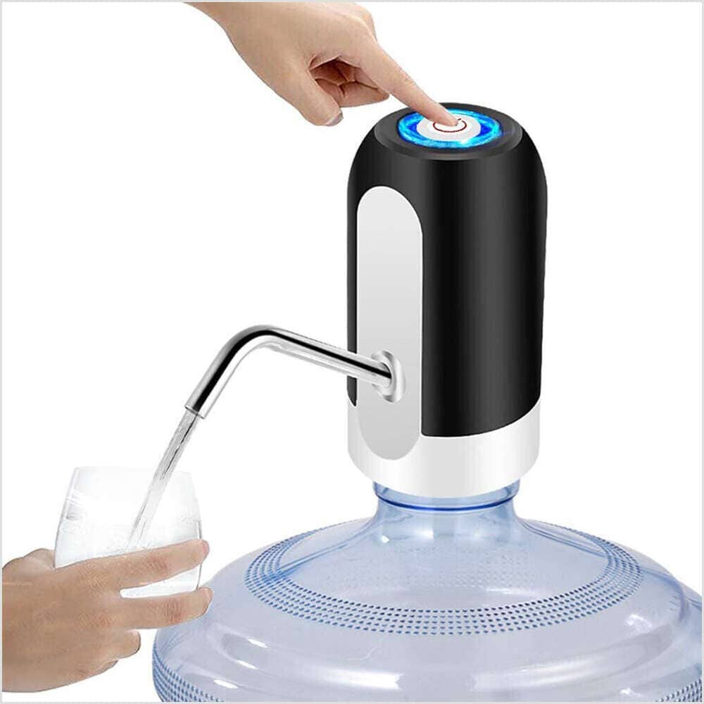 Water Bottle Pump Automatic USB Charging Water Bottle Disspenser - Black - View 1
