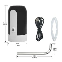 Water Bottle Pump Automatic USB Charging Water Bottle Disspenser - Black - View 5