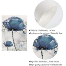 Bộ Của 3 Nghệ thuật trừu tượng Phong cách Bắc Âu Đồ trang trí Bức tranh In Xanh Và Vàng Thực vật Lá cây In hoa tranh sơn dầu , Hiện đại Nhà  Trang trí tường - màu sắc - Xem 5