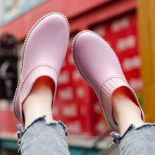 Fashion Women Rainboots Short Tube Waterproof Rain Shoes For Outdoor Work Washing Car Rainy Season Non-Slip Rubber Boots